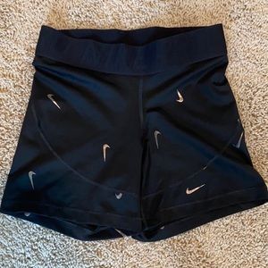 Nike pro female M black spandex shorts